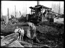 Loggers, donkey engine and log, circa 1910, #G1432_1