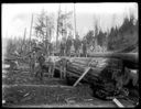 Loading logs, Camp 1, Polson Logging Co, circa 1905, #G1451_1