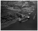 Aerial view of Terminal #4 with ship RUDOLF OLSEN , 5/31/1967, #52222_1