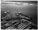 Aerial views of M.S. Rudolf Olsen at Terminal #4 fully loaded, 6/5/1967, #52241_1