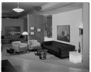 Schoenfeld Furniture Store interior, display living room, 10/23/1970, #57829_1