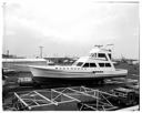 Yacht on trailer at Westport shipyards, 10/13/1980, #66591_1