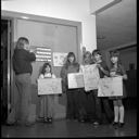 Students with carnival posters, 4/1976, #62912_1