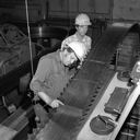 Workers with Rayonier sawmill equipment, 6/26/1981, #67033_1