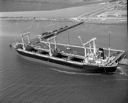 Rayonier dock at 5th St. Extension receives GREEN ECHO, first ship , 7/25/1981, #67093_1