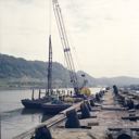 Pile driver at Weyerhaeuser Dock sawmill, 8/4/1981, #67118_1