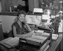 Receptionist at Rayonier Hoquiam office, 10/6/1983, #68513_1