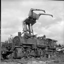 Disassembling steam locomotive #38 at Crane Creek, 10/30/1984, #69101_1