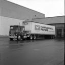 Hammermill Papers truck at Grays Harbor Pulp & Paper Co. plant, 8/1/1985, #69454_1