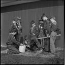 Cub Scouts planting bush, 4/1975, #62181_1