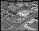 Aerial view of Johnston Ford automobile dealership, 6/29/1972, #59797_1