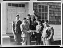 American Legion building committee present model key, circa 1972, #60184_1