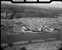 Aerial view of Rayonier plant and city, 3/24/1973, #60855_1