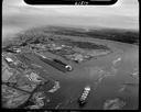 Aerial view of Port of Grays Harbor Terminal #1 and vicinity, 8/23/1974, #61819_1