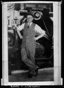 Henry F. Obermanns with machinery at factory startup, circa 1934, #66074_2