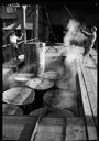 Workers with peeler logs at Grays Harbor Veneer Plant, 3/7/1926, #10586_1