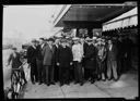 Sandwich board man and group of men outside The Spar restaurant, circa 1920, #L360014_13