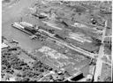 Aerial view of Port dock area, circa 1956, #31834_1