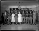 Grays Harbor County Sheriff's office personnel group portrait, 12/27/1957, #32745_1