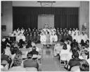 Stevens Elementary School Choir onstage, Christmas performance, circa 1960, #35565_1