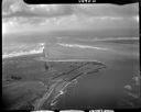 Aerial views of  Westhaven with jetty and Halfmoon Bay, 11/27/1963, #44902_1