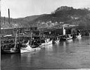 Fish boats at Eardley Fish Co. dock, circa 1950, #L400595_1