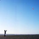 Child flying a kite at the beach, circa 1966, #L400624_3