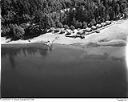 Hood Canal waterfront resort with cabins and a boat dock, 6/27/1948, #L32R32F11_1